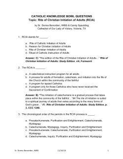 catholic knowledge bowl questions