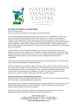 The Role of Nutrition in Mental Health by Dr. Nerida James