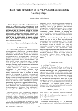 Phase-Field Simulation of Polymer Crystallization during Cooling