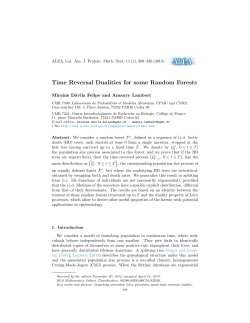 Time Reversal Dualities for some Random Forests