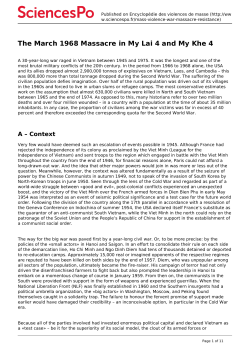 The March 1968 Massacre in My Lai 4 and My Khe 4