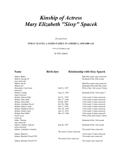 Kinship of Actress Mary Elizabeth "Sissy" Spacek