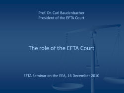 Carl Baudenbacher - European Free Trade Association