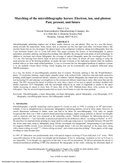 Marching of the microlithography horses: Electron, ion, and photon
