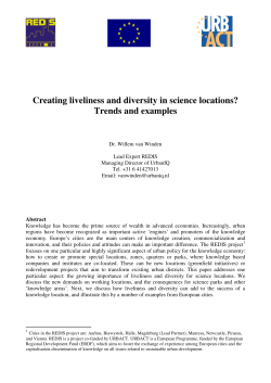 Creating liveliness and diversity in science locations? Trends and
