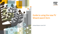 Guide to using the new PV Wizard search form