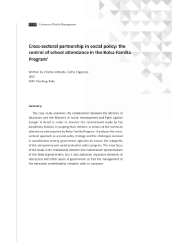 Cross-sectoral partnership in social policy: the - Casoteca
