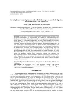 Investigation of mineralogical properties of soils developed