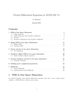 Partial Differential Equations in MATLAB 7.0