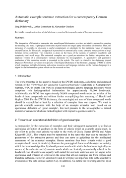 Automatic example sentence extraction