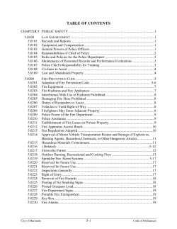 Chapter 5: Public Safety