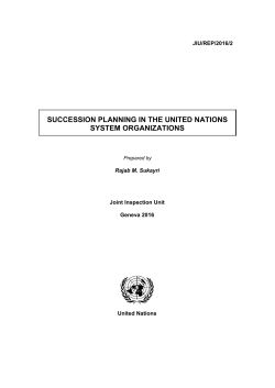 succession planning in the united nations system organizations