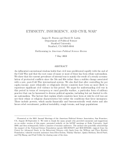 ethnicity, insurgency, and civil war