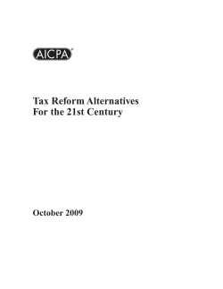 Tax Reform Alternatives For the 21st Century