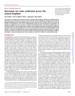 Darwinian sex roles confirmed across the animal kingdom