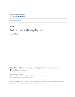 Natural Law and Everyday Law