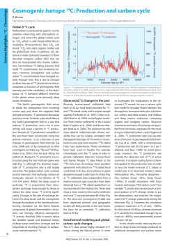 Cosmogenic isotope 14C: Production and carbon cycle