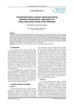 Conjoined human oocytes observed during assisted reproduction