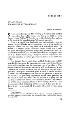 STUART CHASE - The Institute of General Semantics