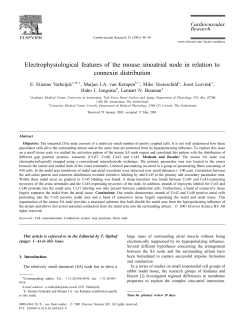 Electrophysiological features of the mouse sinoatrial node in relation