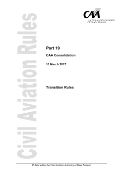 Part 19 - Civil Aviation Authority of New Zealand