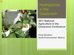 Hydroponics in the Classroom - UF/IFAS Office of Conferences and