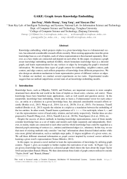 GAKE: Graph Aware Knowledge Embedding - Yang Yang