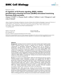 A regulator of G Protein signaling, RGS3, inhibits gonadotropin