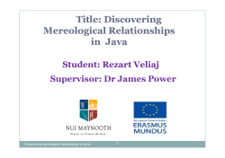 Discovering Merological relationships in Java