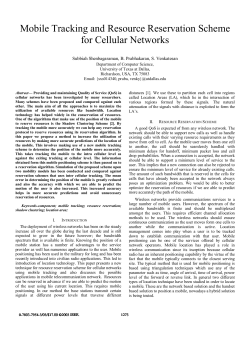 Mobile tracking and resource reservation scheme for cellular