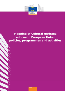 Mapping of Cultural Heritage actions in European Union policies