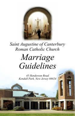 Marriage Guidelines - www.staugustinenj.org.