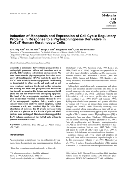Induction of Apoptosis and Expression of Cell Cycle Regulatory