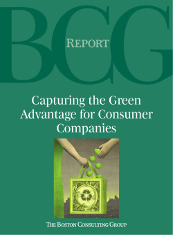 Capturing the Green Advantage for Consumer Companies
