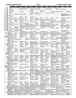 SUNDAY MORNING GRID 8/31/14 LATIMES.COM/TV TIMES
