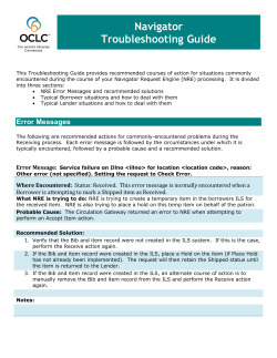 Navigator Troubleshooting Guide
