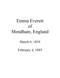 Emma Everett of Mendham, England