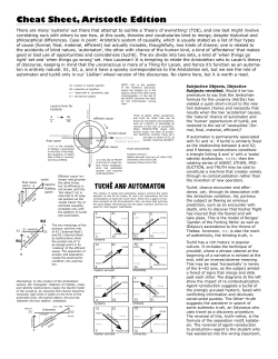 Cheat Sheet, Aristotle Edition
