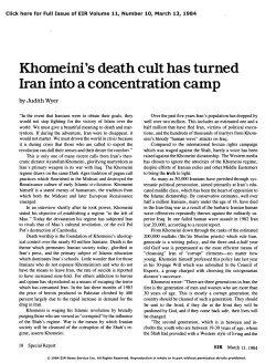 Khomeini`s Death Cult Has Turned Iran into a Concentration Camp