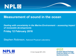 Measurement of sound in the ocean