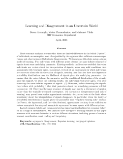 Learning and Disagreement in an Uncertain World