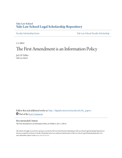 The First Amendment is an Information Policy