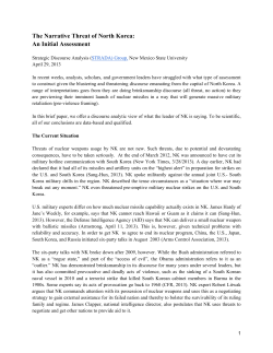 The Narrative Threat of North Korea: An Initial Assessment