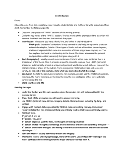 STAAR Review Essay- 24 points come from the expository essay