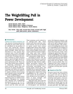 The Weightlifting Pull in Power Development