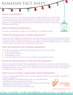 ramadan fact sheet