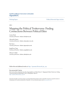 Mapping the Political Twitterverse: Finding Connections