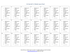 Dr Garrett`s 3 Week Habit Chart