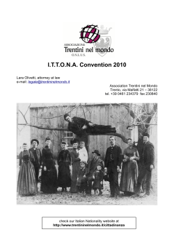 ITTONA Convention 2010 - Associazione Trentini nel Mondo