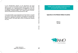 57 Agriculture in the Western Balkan Countries